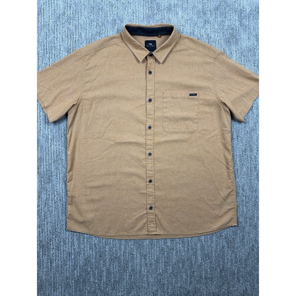 Sitka Gear Shirt Mens 2XL Short Sleeve Orange Hemp Tactical Performance Outdoor